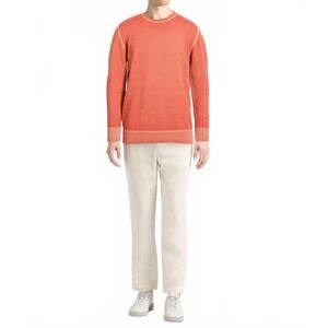 NEW CROSSLEY long sleeve cotton sweater in salmon